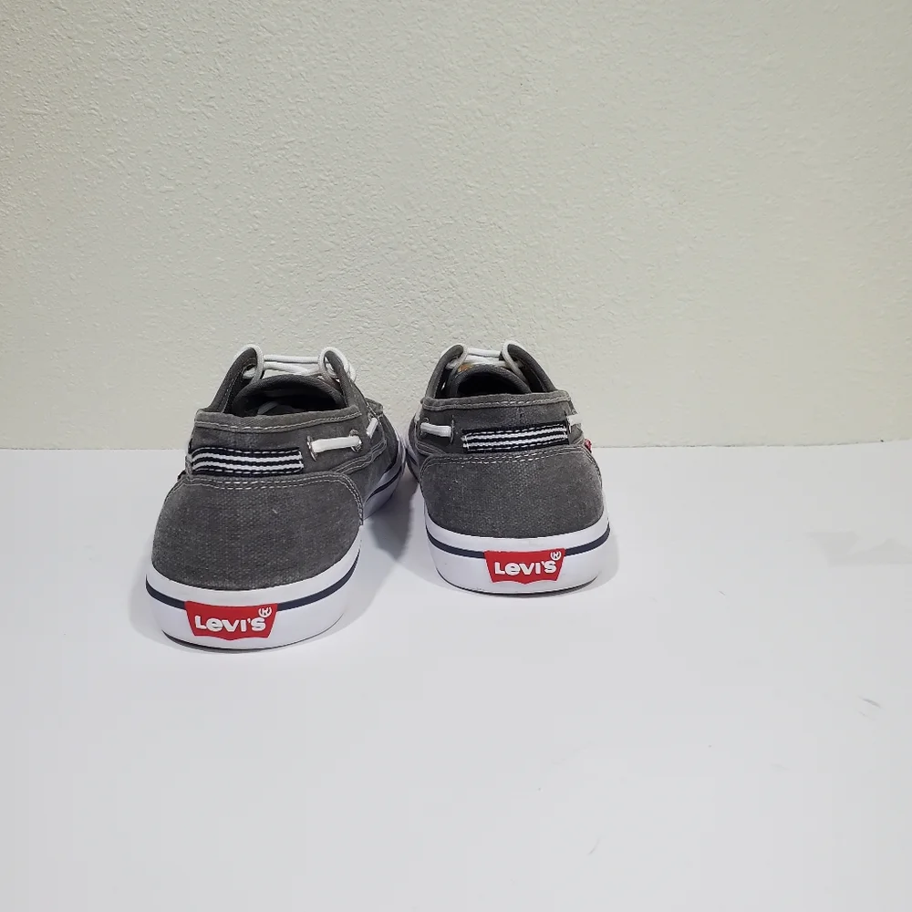 Levi's Men's Gray Canvas Loafers Boat Shoes Size 10½